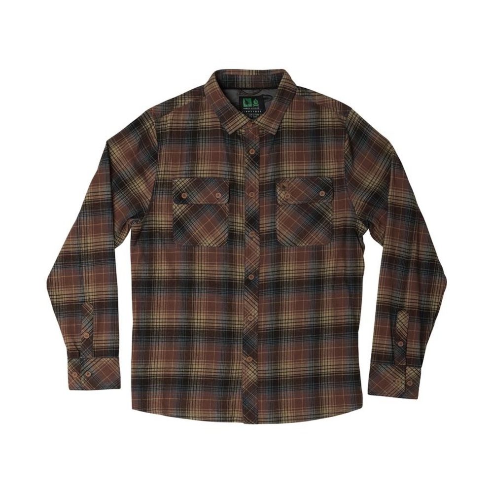 HIPPY TREE Sheldon Flannel Long sleeve Button-down Warm Tone Plaid | women’s xl